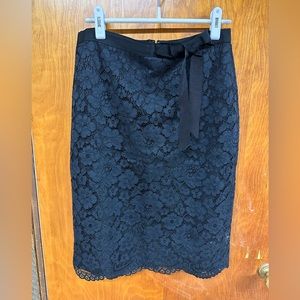 Talbots black lace skirt